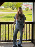 Liberty patriotic USA patchwork graphic tee - 4th of July Comfort Colors shirt - Pink Willow
Vivienne Judy Blue high waist trouser flare jeans - women's boutique denim - Pink Willow

