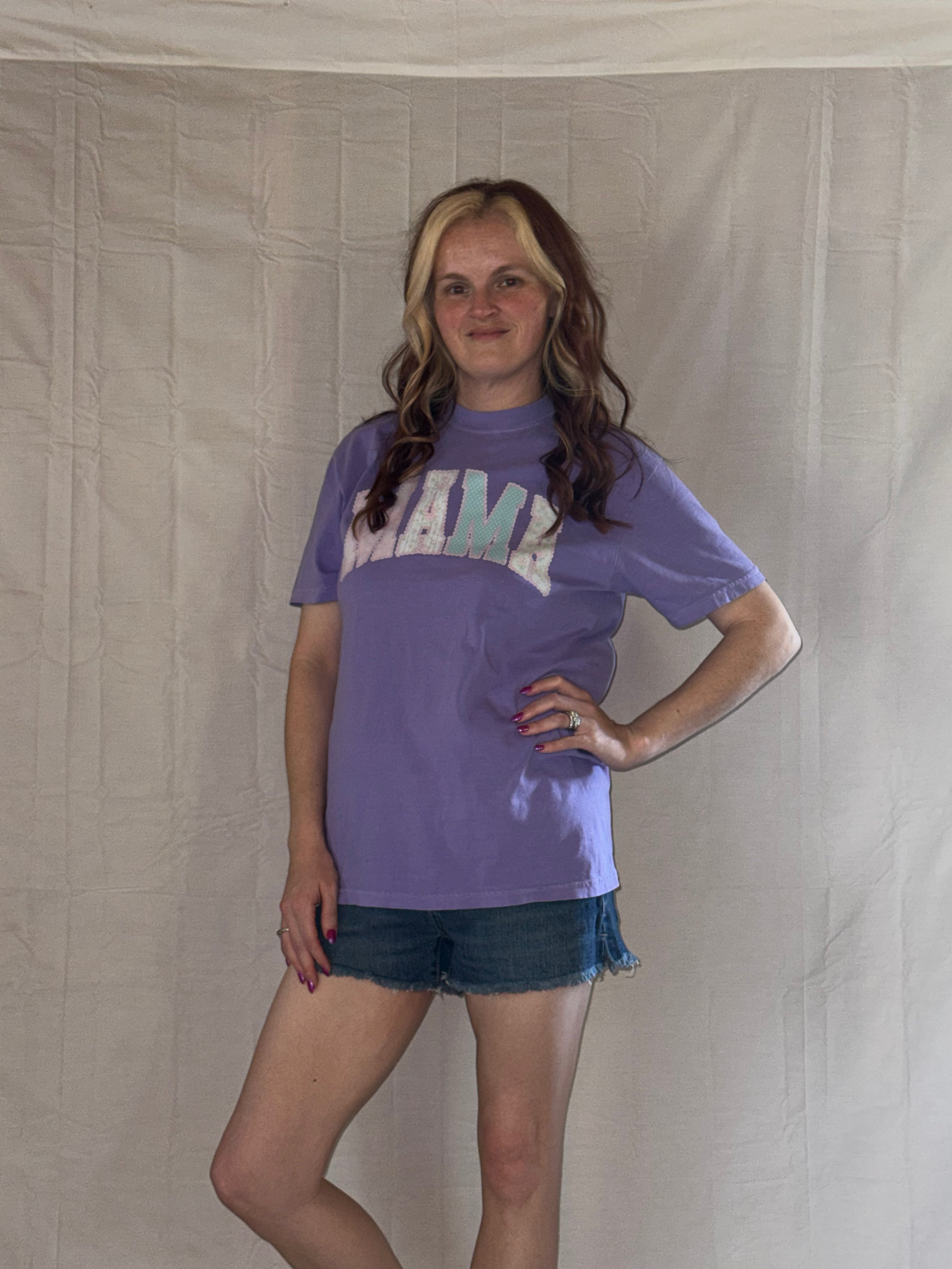 Rosie Comfort Colors graphic tee back view - Pink Willow
