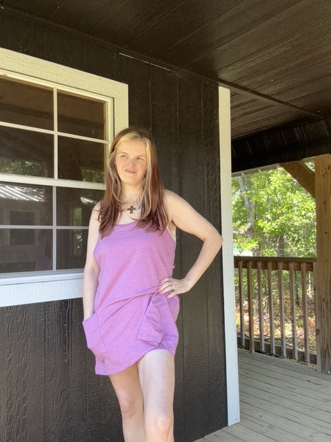 Chloe mini dress with built-in romper liner - women's boutique dress - Pink Willow
