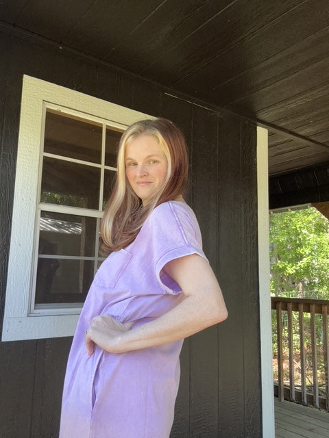 Cassie t-shirt dress styled look - Pink Willow
